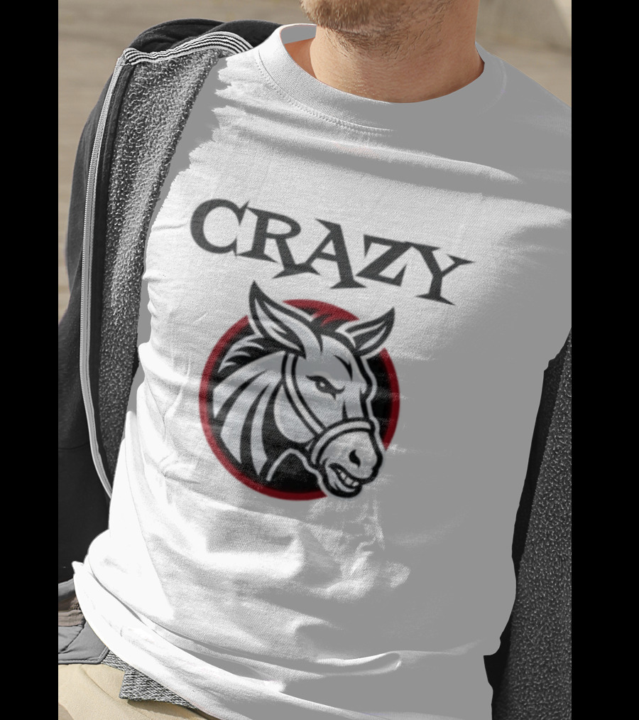 CRAZY Donkey Animal Face Circle T-Shirt