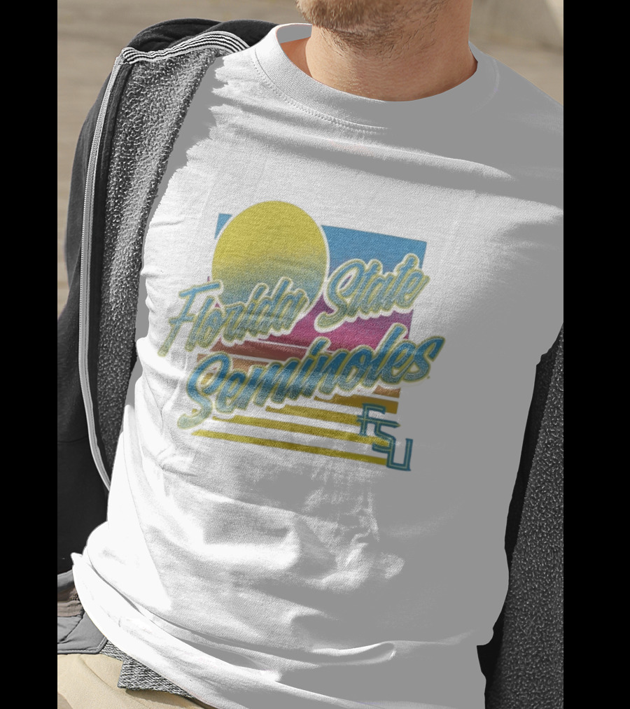 Florida State Seminoles FSU Retro College Sports Sunset T-Shirt