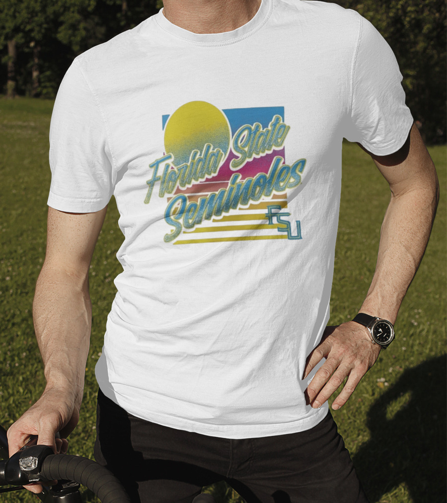 Florida State Seminoles FSU Retro College Sports Sunset T-Shirt