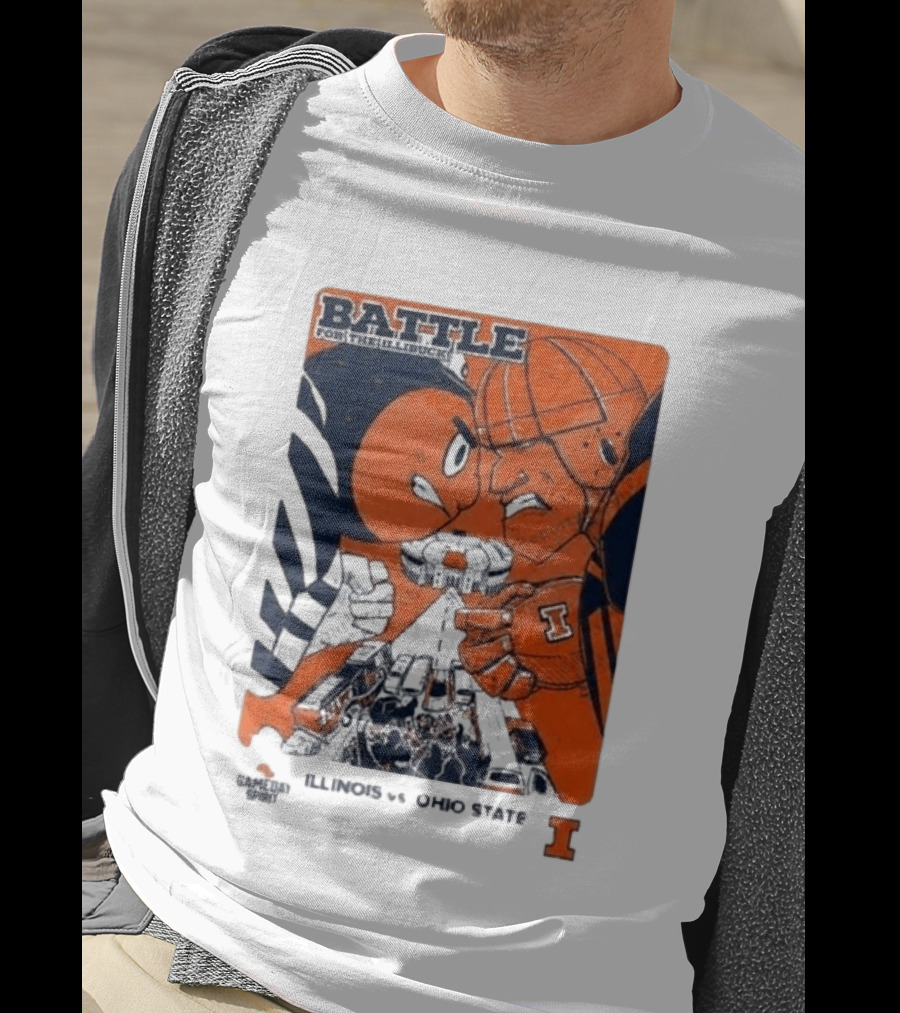Battle For The Illibuck Illinois Vs Ohio State NCAA College Football 2026 Ohio Stadium T-Shirt