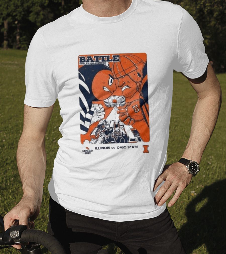 Battle For The Illibuck Illinois Vs Ohio State NCAA College Football 2026 Ohio Stadium T-Shirt