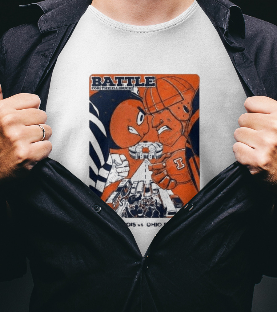 Battle For The Illibuck Illinois Vs Ohio State NCAA College Football 2026 Ohio Stadium T-Shirt