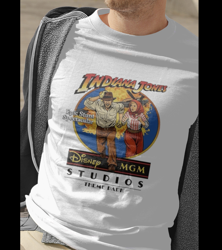 Indiana Jones Epic Stunt Spectacular Disney MGM Studios Theme Park T-Shirt