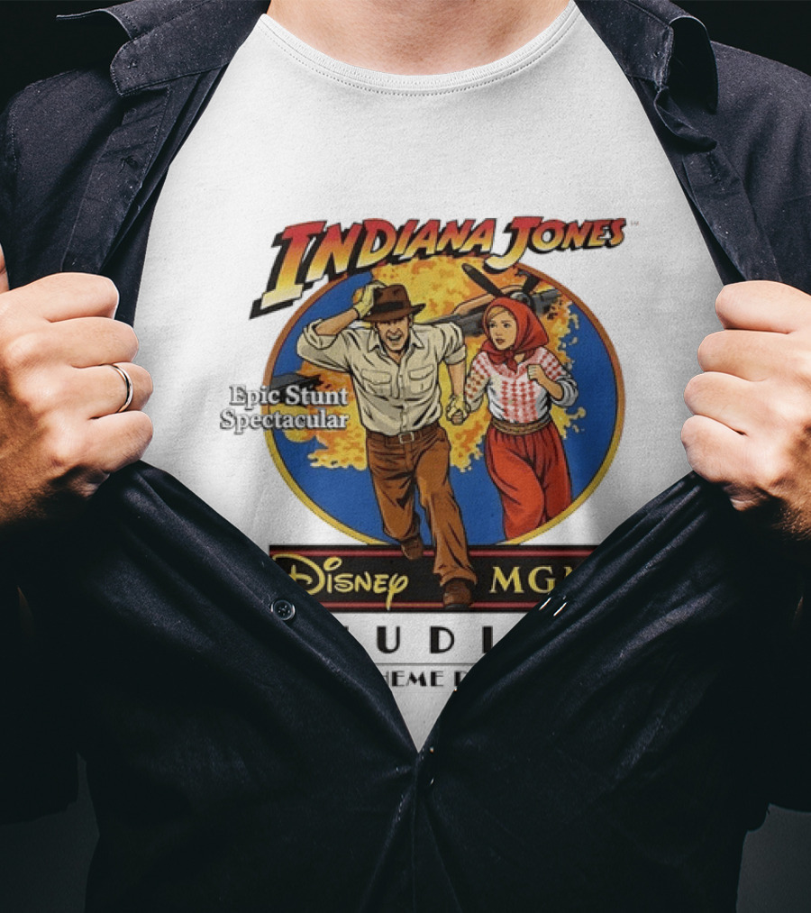 Indiana Jones Epic Stunt Spectacular Disney MGM Studios Theme Park T-Shirt