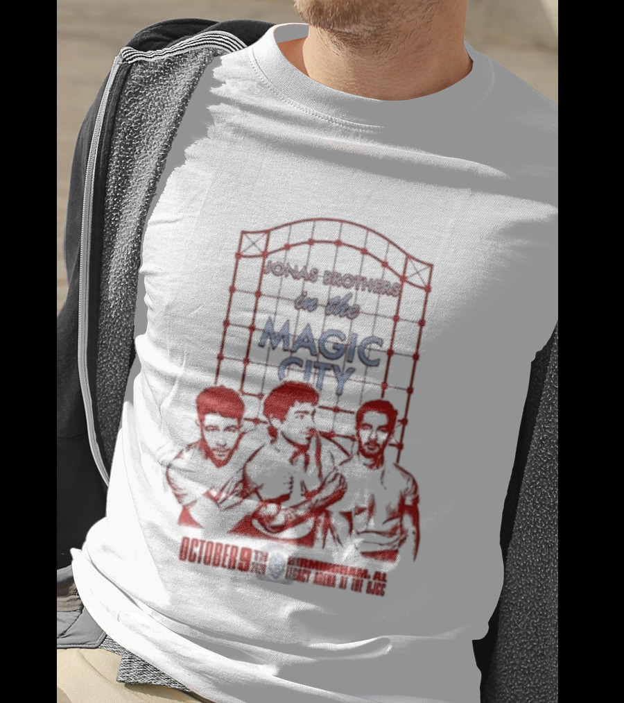 Jonas Brothers Burning Up Tour Birmingham Alabama Magic City T-Shirt