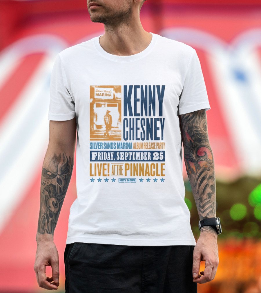 Kenny Chesney Silver Sands Marina Album Release Party Friday September 25 Live At The Pinnacle Stars T-Shirt