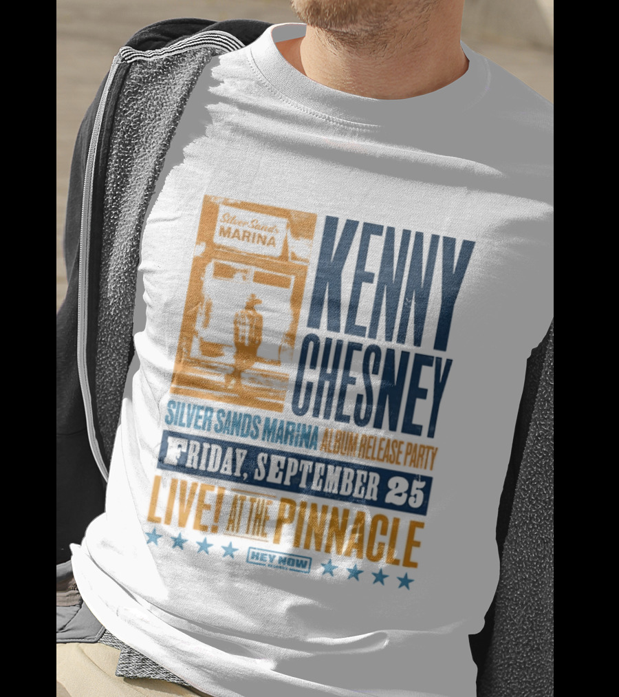 Kenny Chesney Silver Sands Marina Album Release Party Friday September 25 Live At The Pinnacle Stars T-Shirt