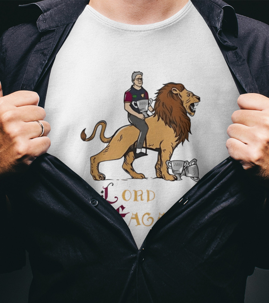 Lord Fagan Brisbane Lions 2024 Premiership Trophy Holder Riding Lion T-Shirt