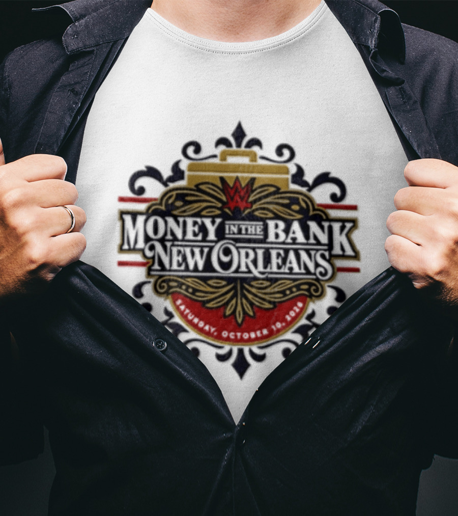 Money In The Bank New Orleans WWE Event October 10 2026 T-Shirt