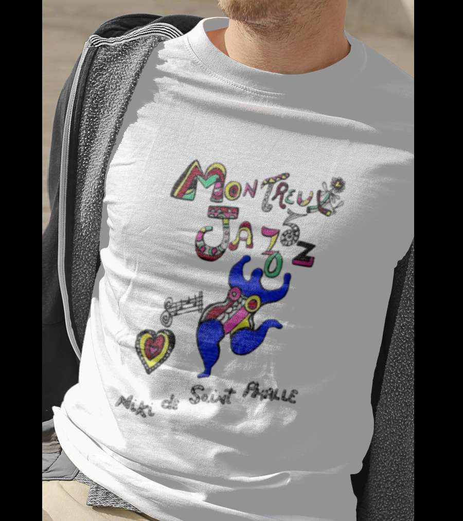 Montreux Jazz Niki De Saint Phalle Colorful Dancing Figure Music T-Shirt