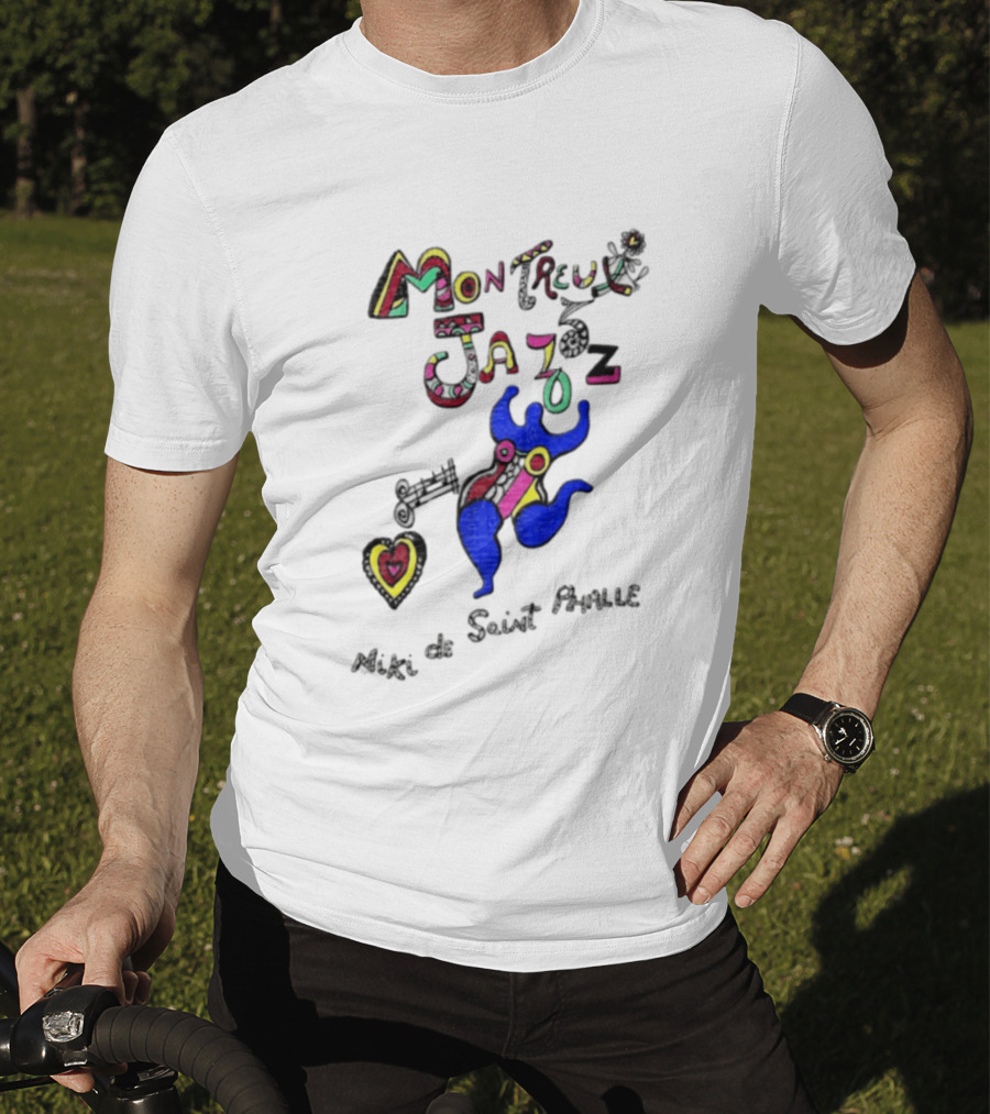 Montreux Jazz Niki De Saint Phalle Colorful Dancing Figure Music T-Shirt