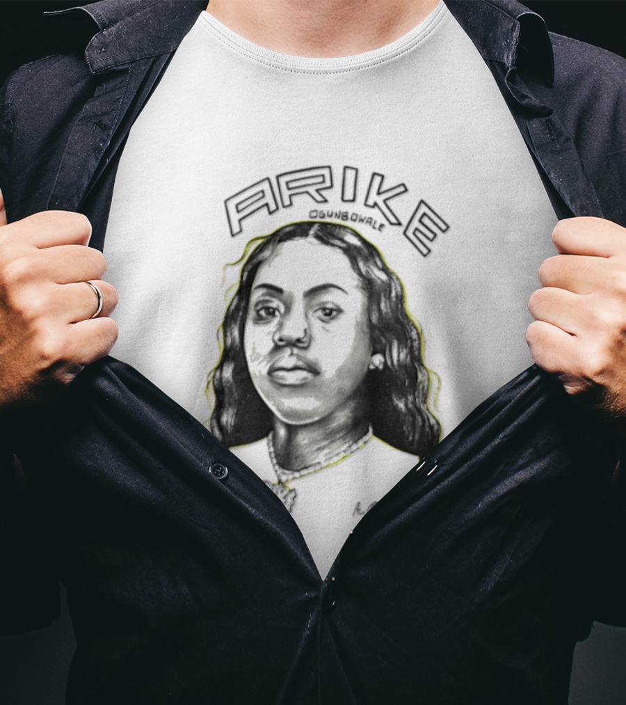 Playa Society Arike Ogunbowale Portrait With Necklace T-Shirt