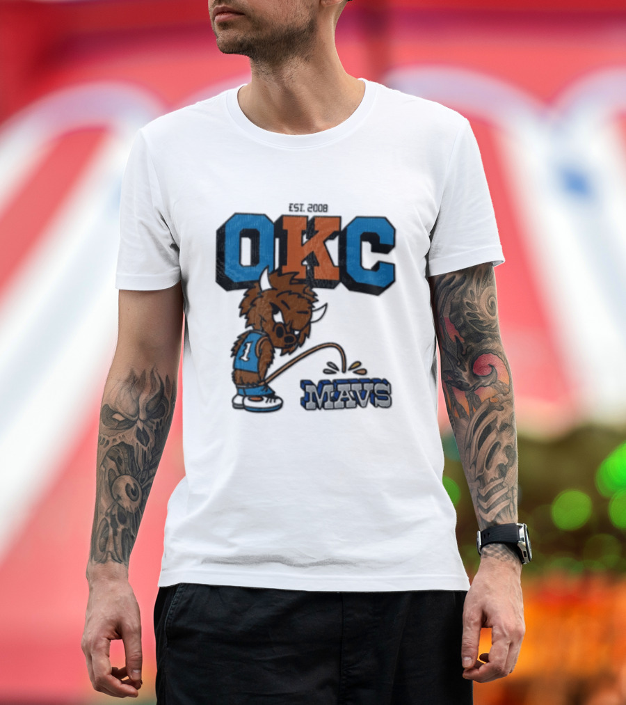 Oklahoma City Thunder Rumble On Dallas Mavericks Mavs Rivalry T-Shirt