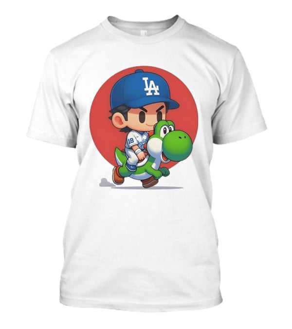Los Angeles Dodgers Shohei Ohtani 18 Riding Yoshi T-Shirt