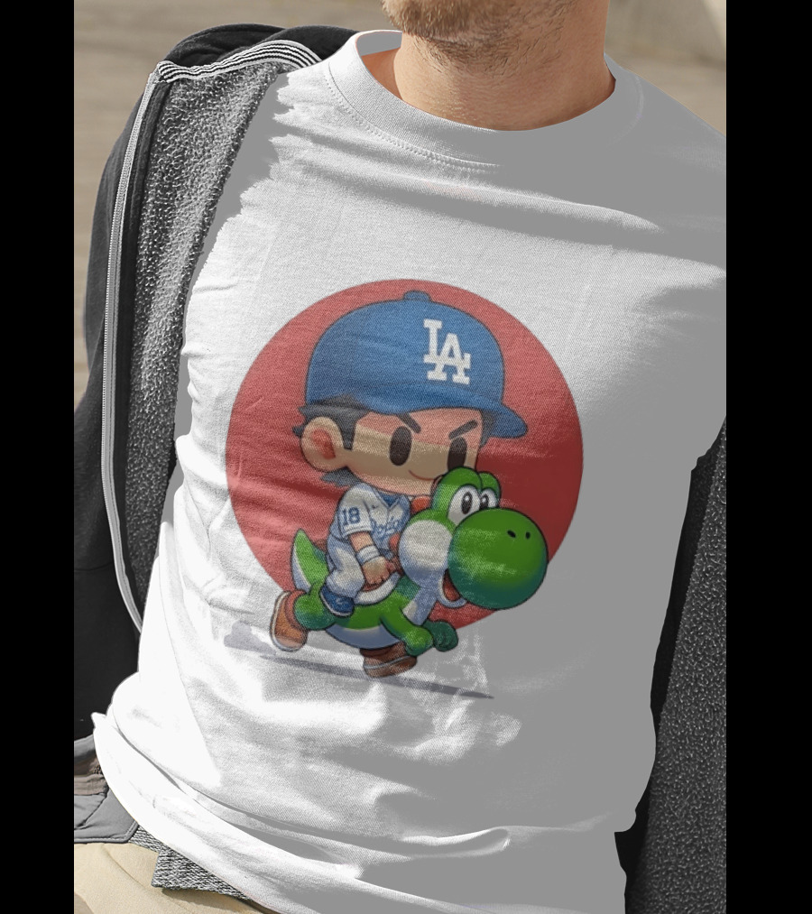 Los Angeles Dodgers Shohei Ohtani 18 Riding Yoshi T-Shirt