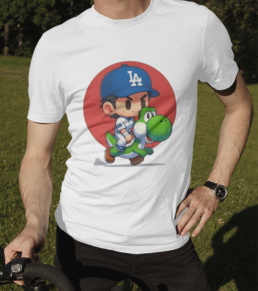 Los Angeles Dodgers Shohei Ohtani 18 Riding Yoshi T-Shirt