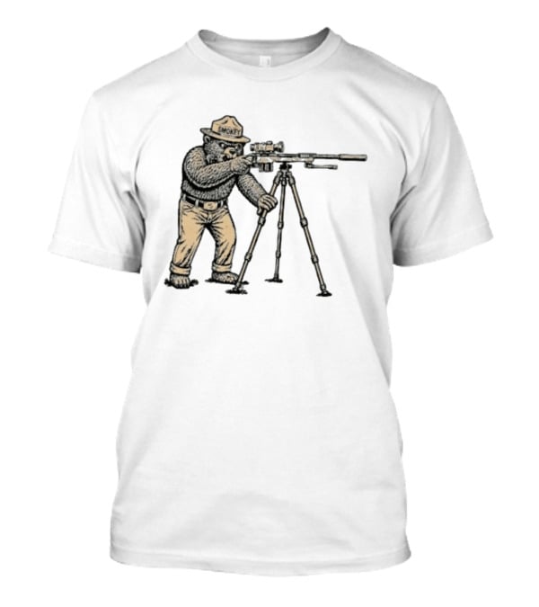 Smokey Bear Sniper Forest Ranger With Rifle T-Shirt