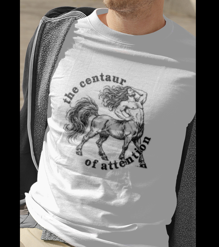 The Centaur Of Attention Muscular Man Horse Body Sketch T-Shirt