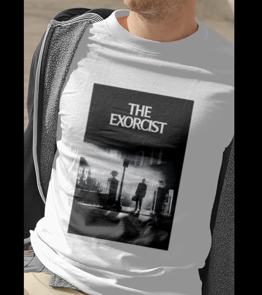 The Exorcist Iconic Horror Movie Walking Man Shadow Scene T-Shirt