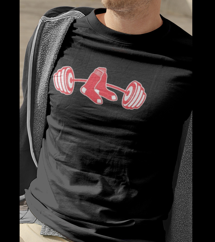 Aroldis Chapman Boston Red Sox Weightlifting Socks Barbell T-Shirt