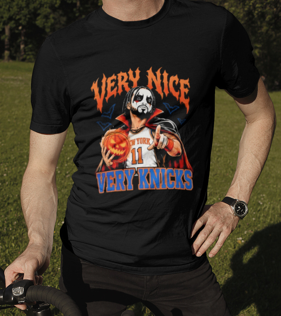 Jalen Brunson New York 11 Very Nice Very Knicks Halloween T-Shirt