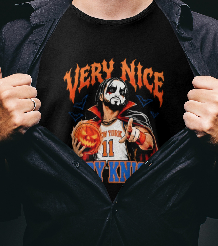 Jalen Brunson New York 11 Very Nice Very Knicks Halloween T-Shirt