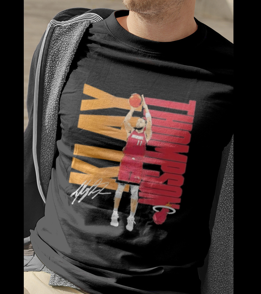 Klay Thompson Miami Heat 11 Basketball Player Signature T-Shirt
