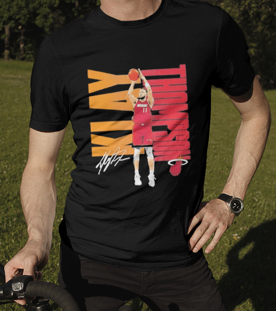 Klay Thompson Miami Heat 11 Basketball Player Signature T-Shirt