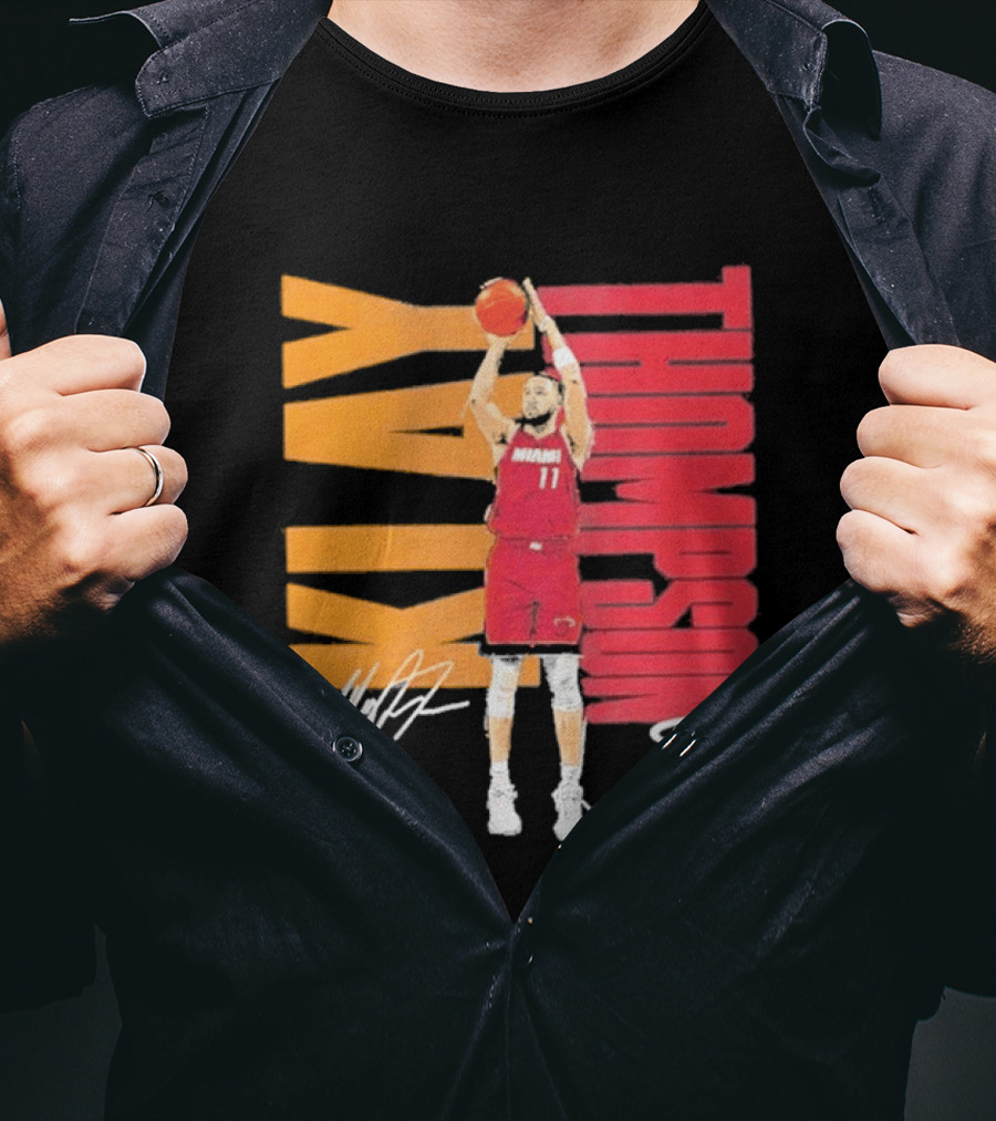 Klay Thompson Miami Heat 11 Basketball Player Signature T-Shirt