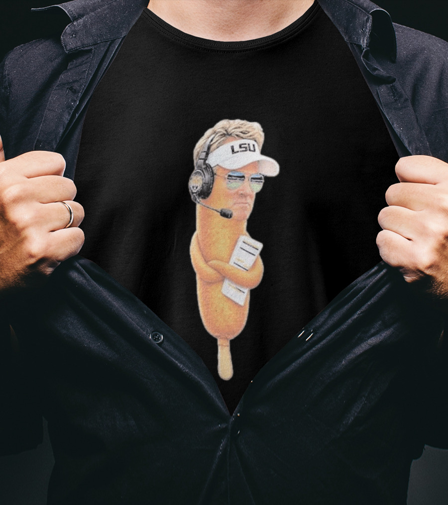 Lane Kiffin Ole Miss LSU Football Meme Corn Dog Headset T-Shirt