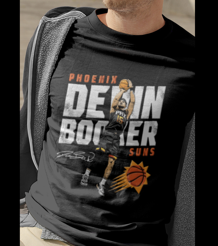 Phoenix Suns Devin Booker Jump Shot NBA Basketball T-Shirt
