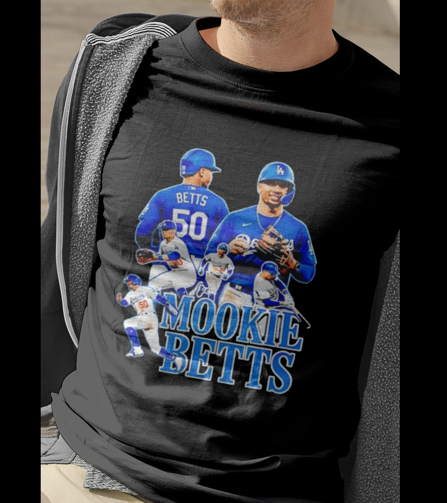 Mookie Betts 50 Los Angeles Dodgers MLB Players T-Shirt