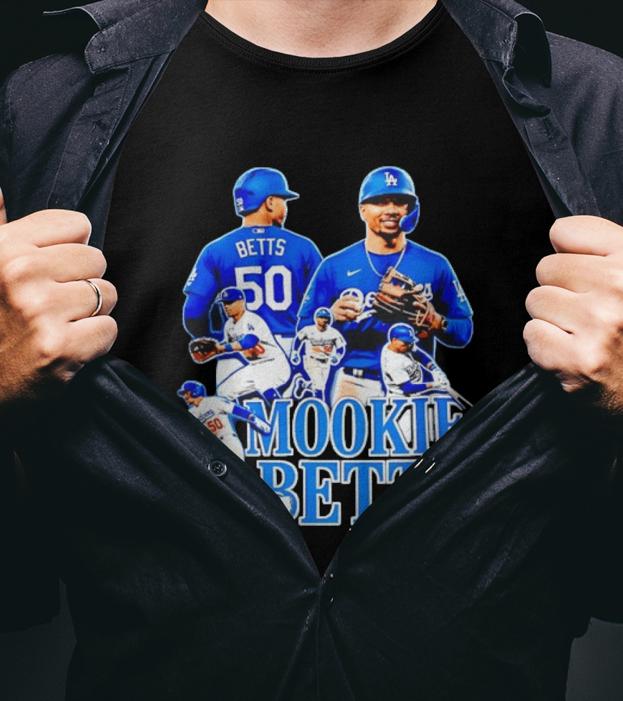 Mookie Betts 50 Los Angeles Dodgers MLB Players T-Shirt