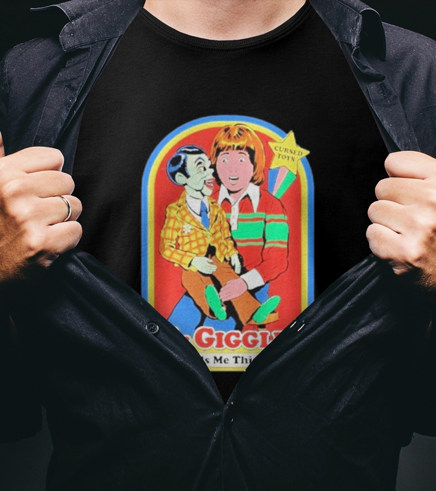 Mr Giggles Cursed Toys Tells Me Things T-Shirt