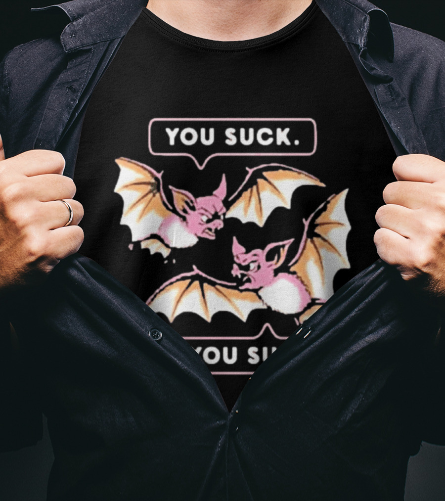You Suck No You Suck Bats Sarcastic Halloween T-Shirt