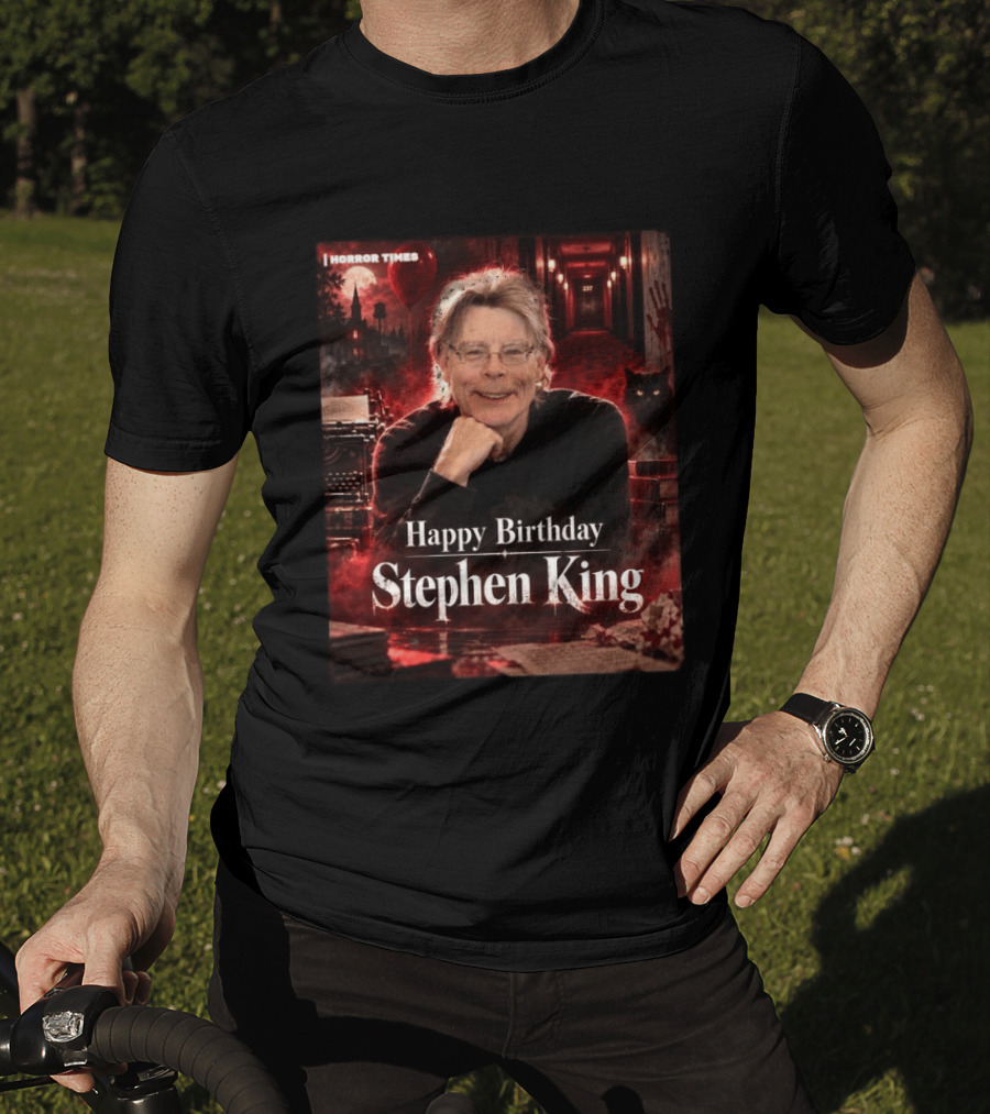 Happy Birthday Stephen King Horror Times 79th Birthday Celebration T-Shirt