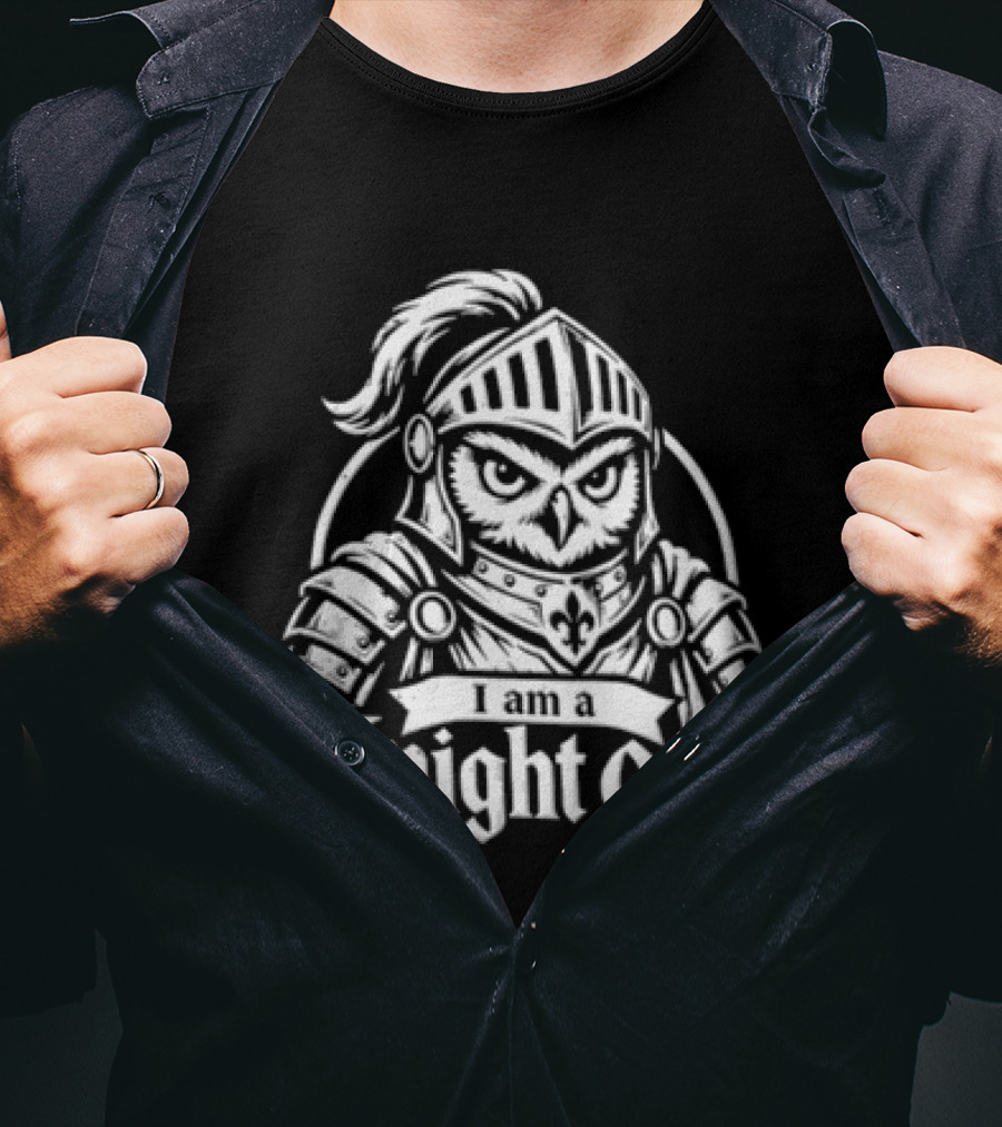 Medieval Knight Owl Armor T-Shirt
