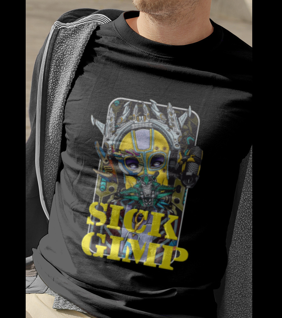 Sick Gimp Cybernetic Masked Figure Futuristic T-Shirt