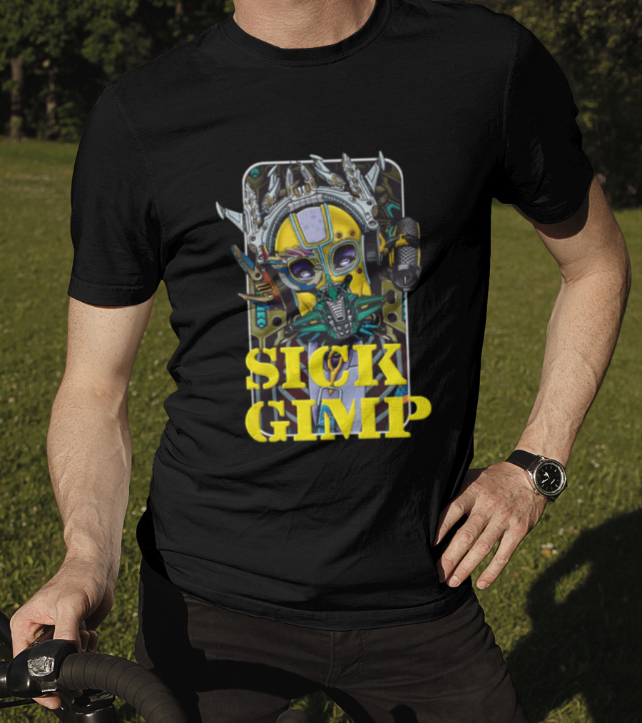 Sick Gimp Cybernetic Masked Figure Futuristic T-Shirt