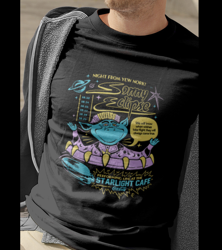Night From Yew Nork Sonny Eclipse Starlight Cafe T-Shirt