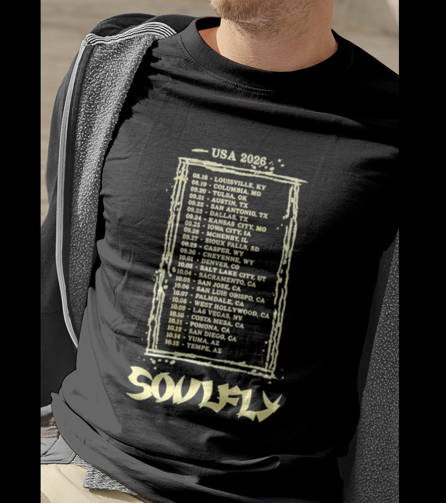 USA 2026 Tour Dates Soulfly T-Shirt