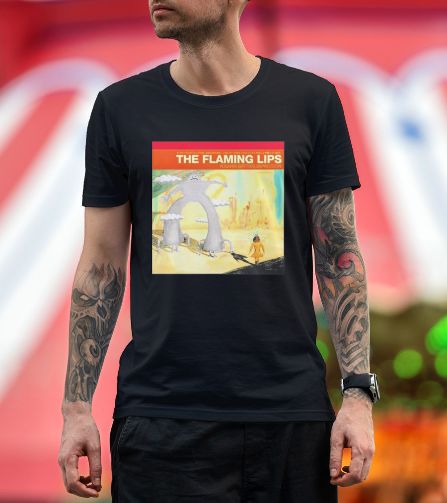The Flaming Lips Yoshimi Battles Depression Mystery Creature And Girl In Fantasy World T-Shirt