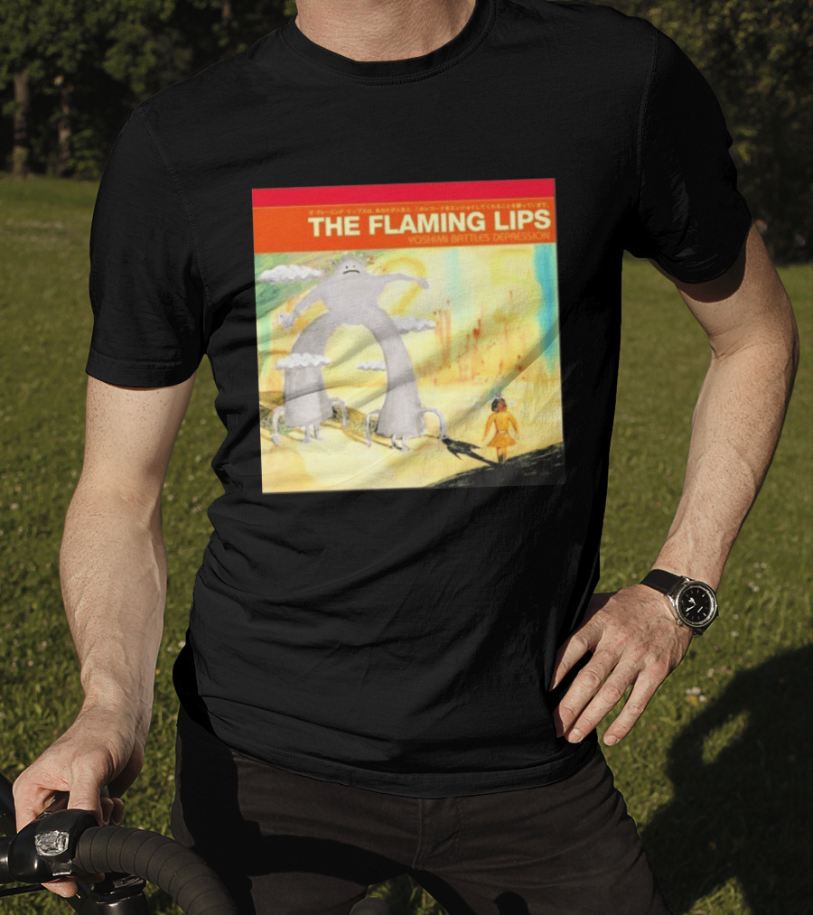 The Flaming Lips Yoshimi Battles Depression Mystery Creature And Girl In Fantasy World T-Shirt