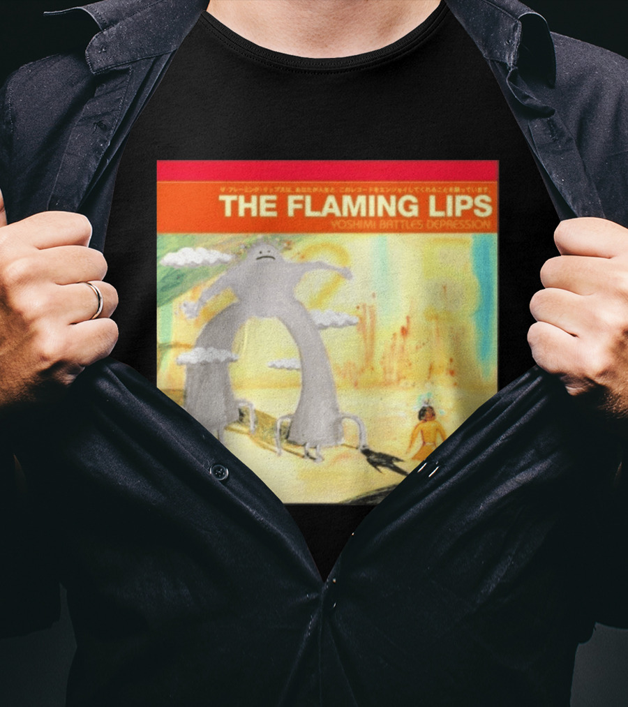 The Flaming Lips Yoshimi Battles Depression Mystery Creature And Girl In Fantasy World T-Shirt