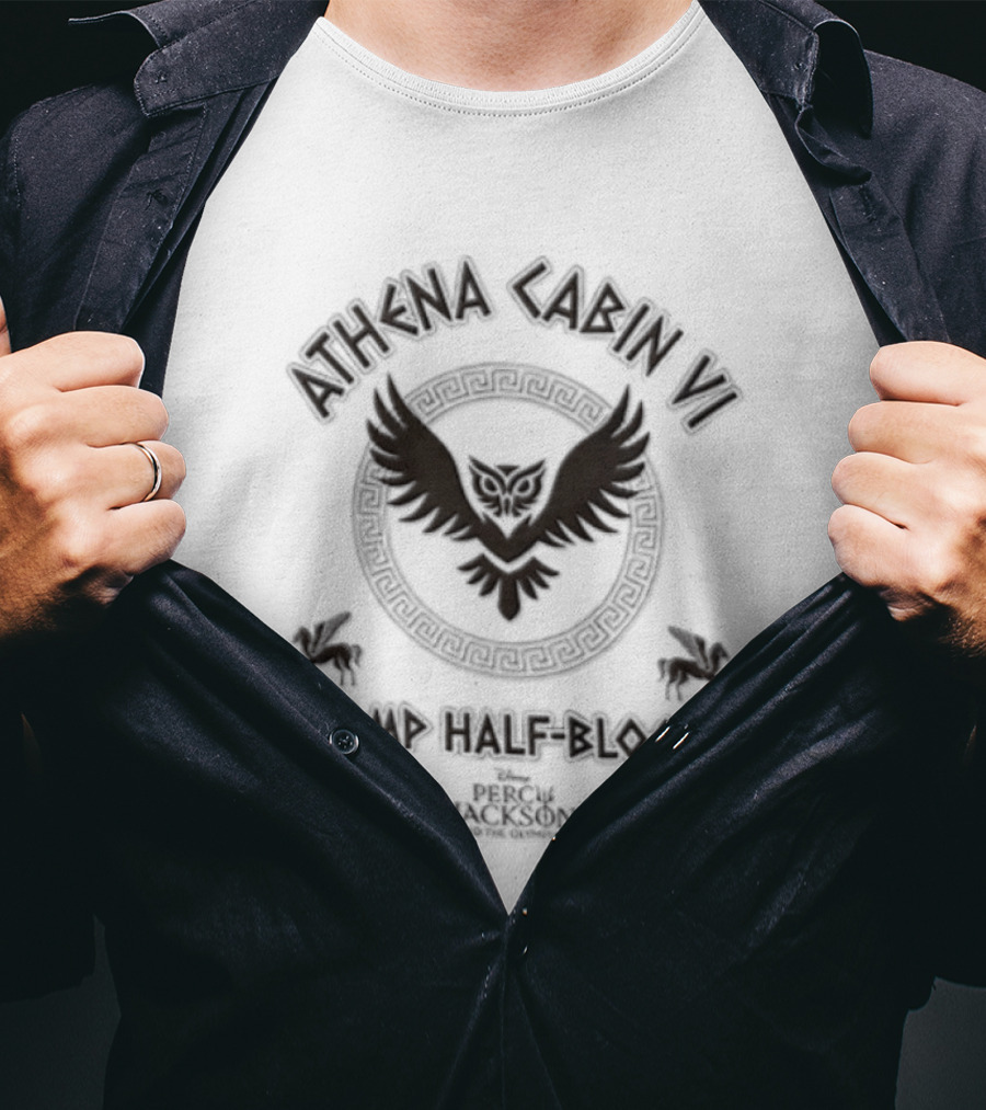 Athena Cabin VI Camp Half Blood Owl Percy Jackson And The Olympians T-Shirt