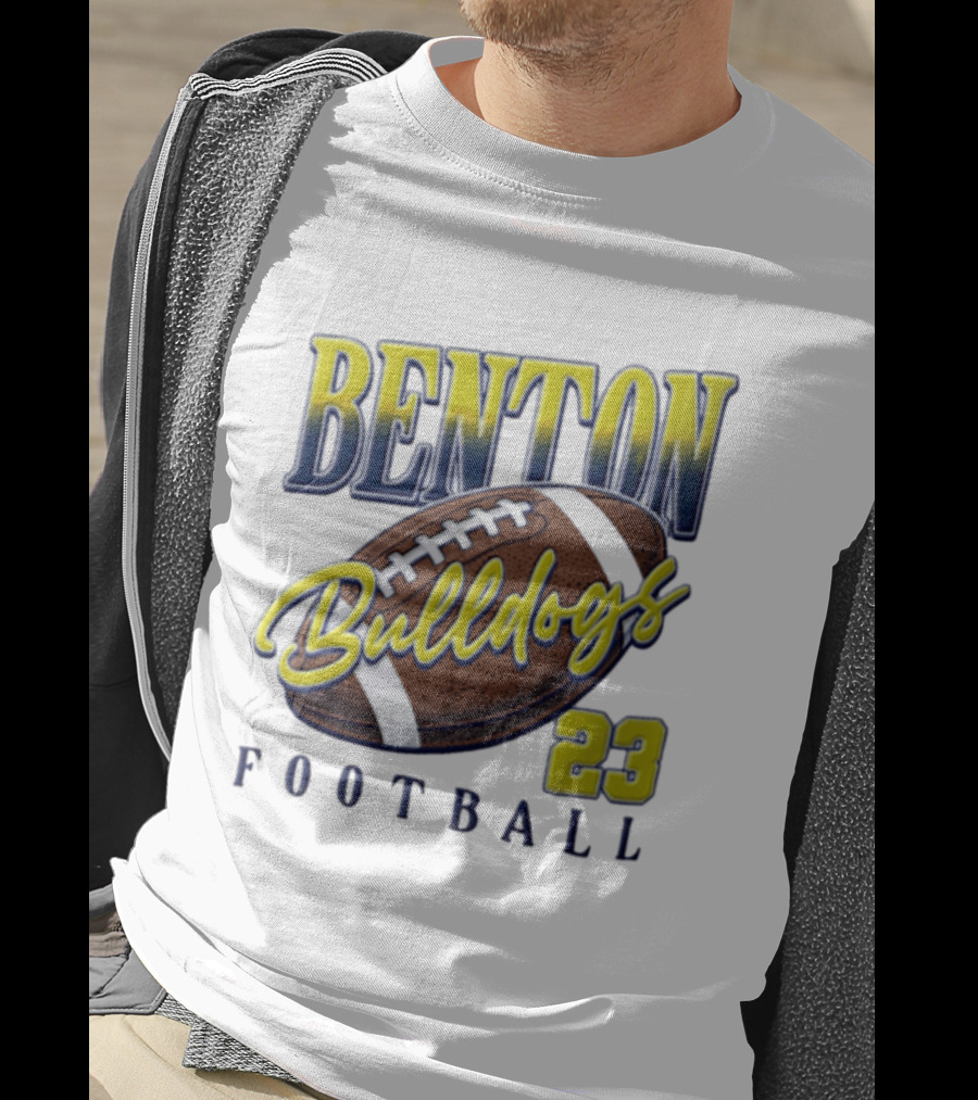 Benton Bulldogs 23 Football Team Spirit Fan Gear T-Shirt