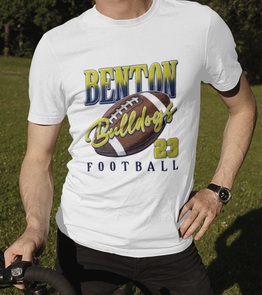 Benton Bulldogs 23 Football Team Spirit Fan Gear T-Shirt