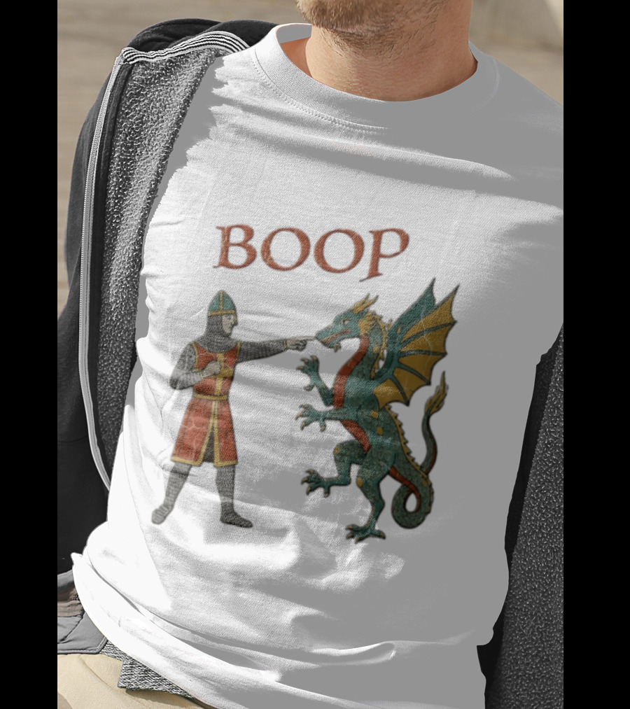 Knight Pointing Boop Dragon Encounter T-Shirt
