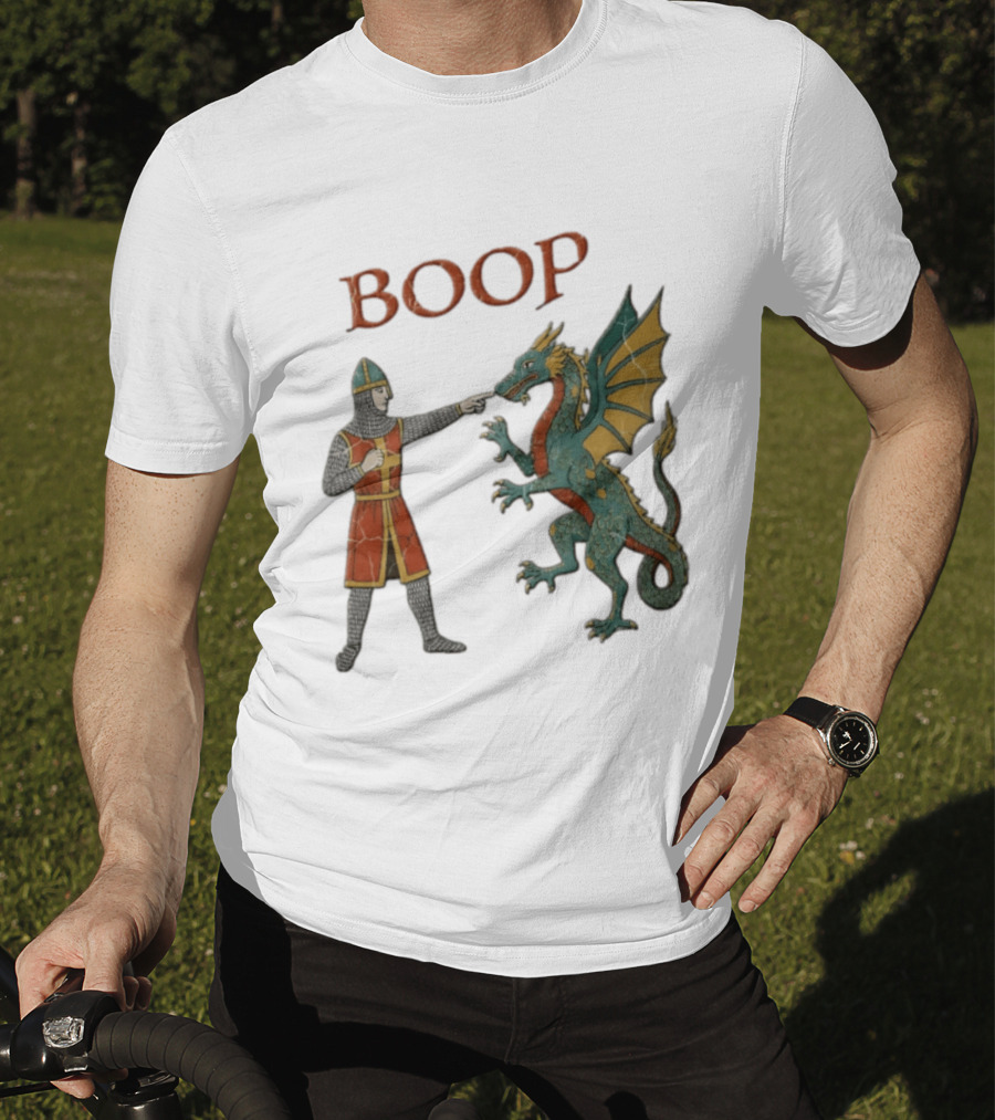 Knight Pointing Boop Dragon Encounter T-Shirt
