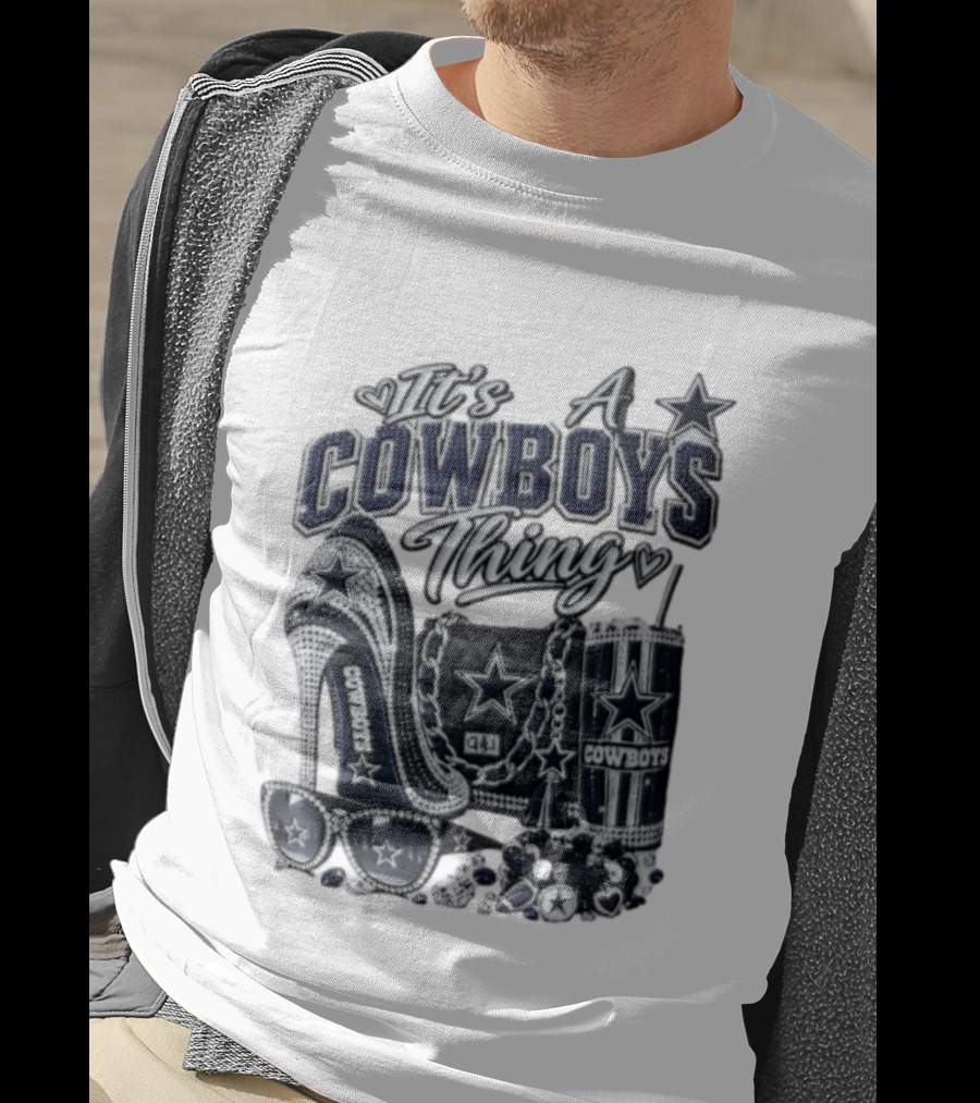 Dallas Cowboys Rhinestone High Heel Purse Tumbler Sunglasses It's A Cowboys Thing T-Shirt